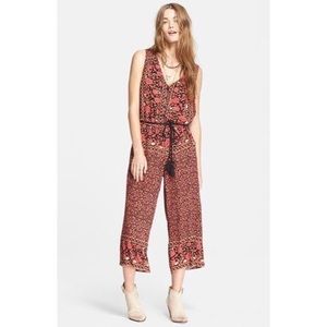Free People Floral Capri Jumpsuit